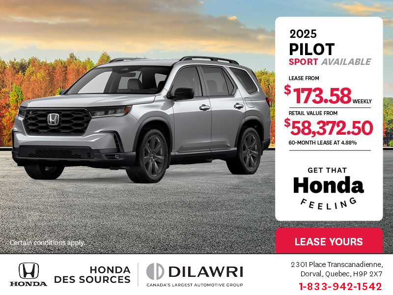 Get the 2025 Honda Pilot!