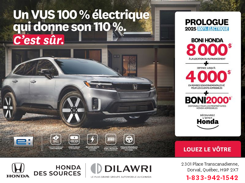 Obtenez le Honda Prologue 2025 !