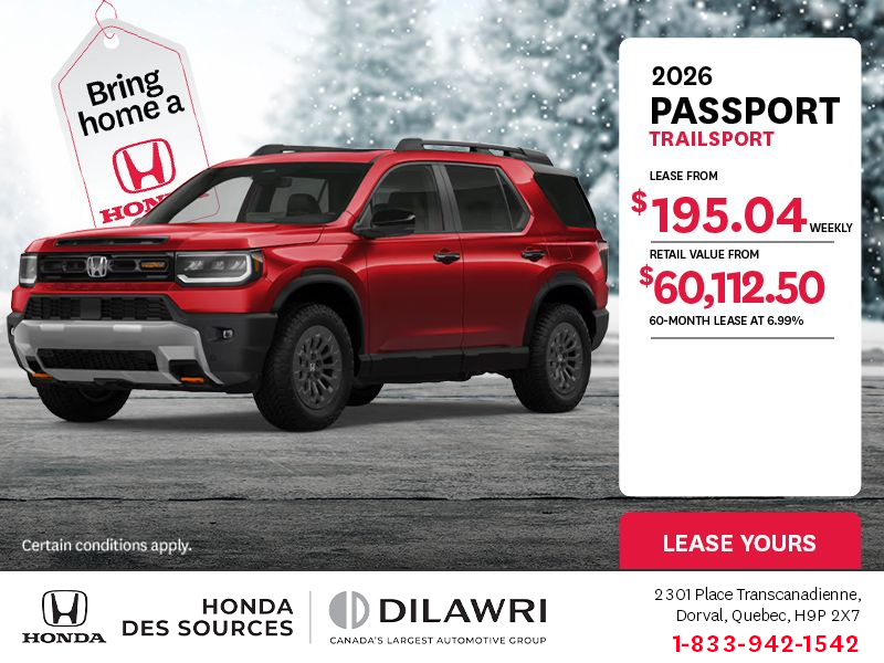 Get the 2026 Honda Passport!