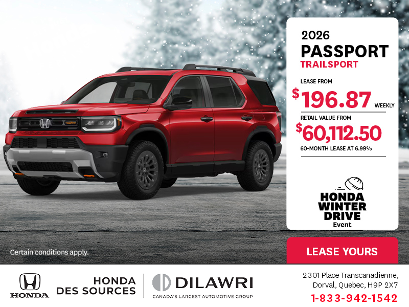 Get the 2026 Honda Passport!