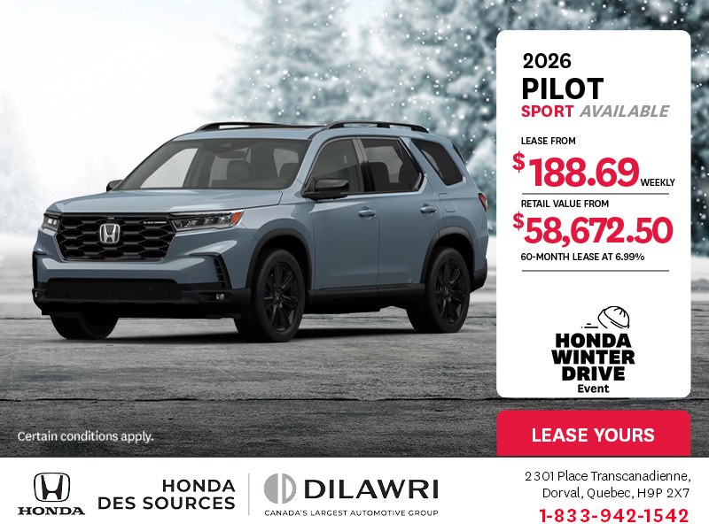 Get the 2026 Honda Pilot!