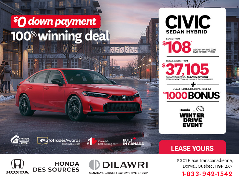 Get the 2026 Honda Civic Sedan Hybrid!