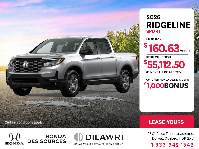 Get the 2026 Honda Ridgeline!