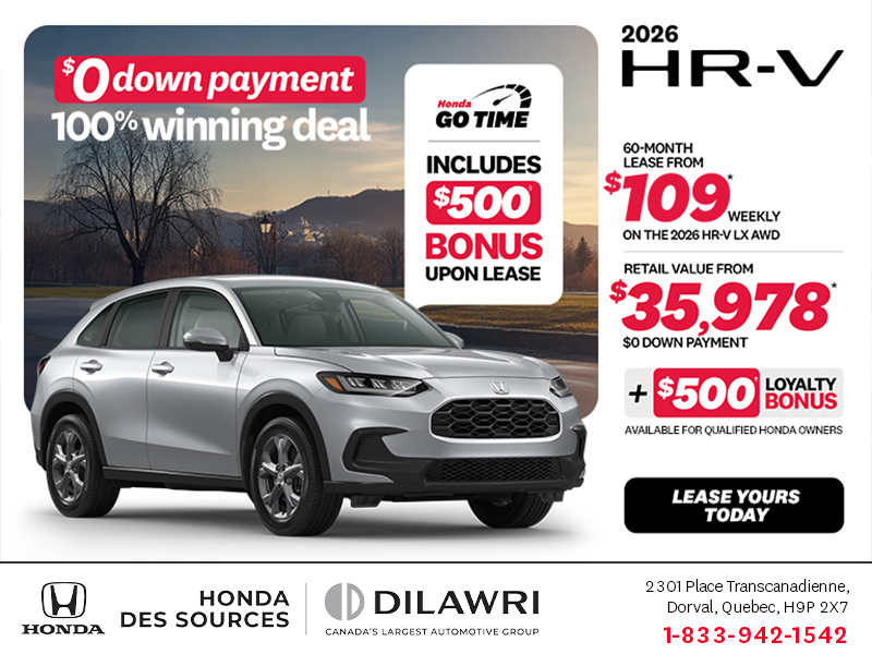 Get the 2026 Honda HR-V!
