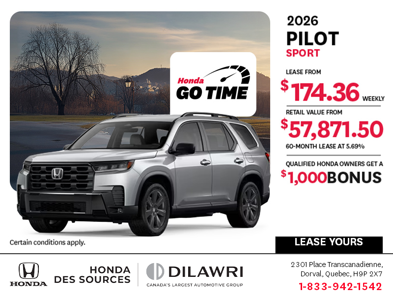 Get the 2026 Honda Pilot!