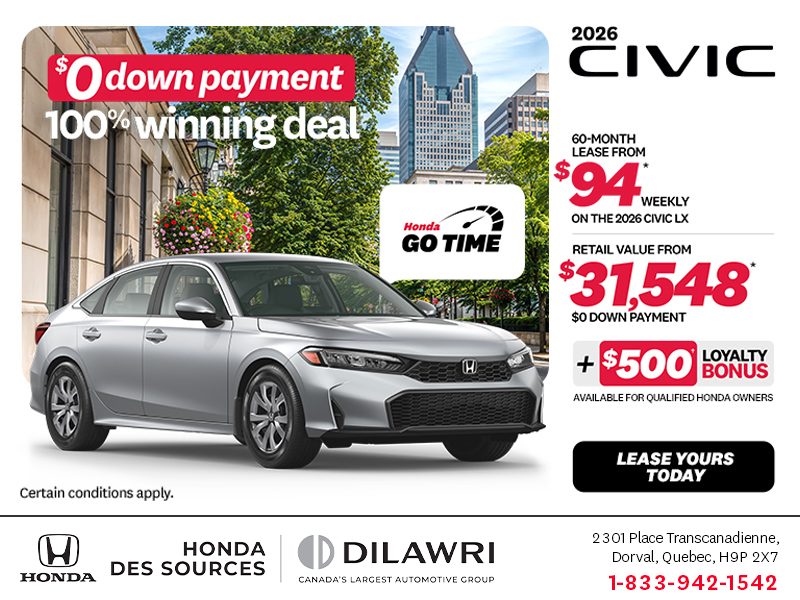 Get the 2026 Honda Civic!