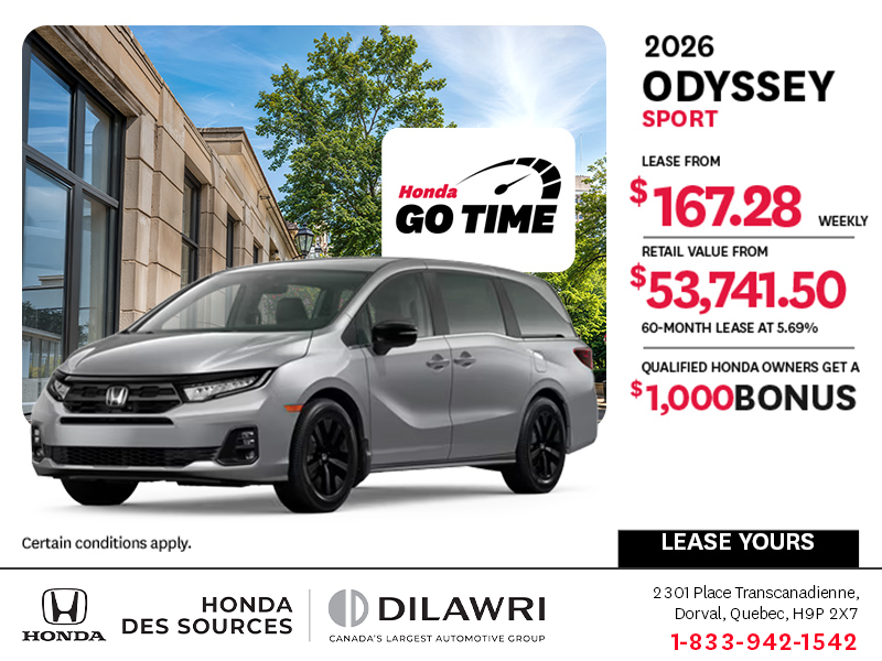 Get the 2026 Honda Odyssey!