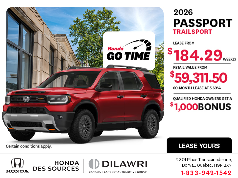 Get the 2026 Honda Passport!