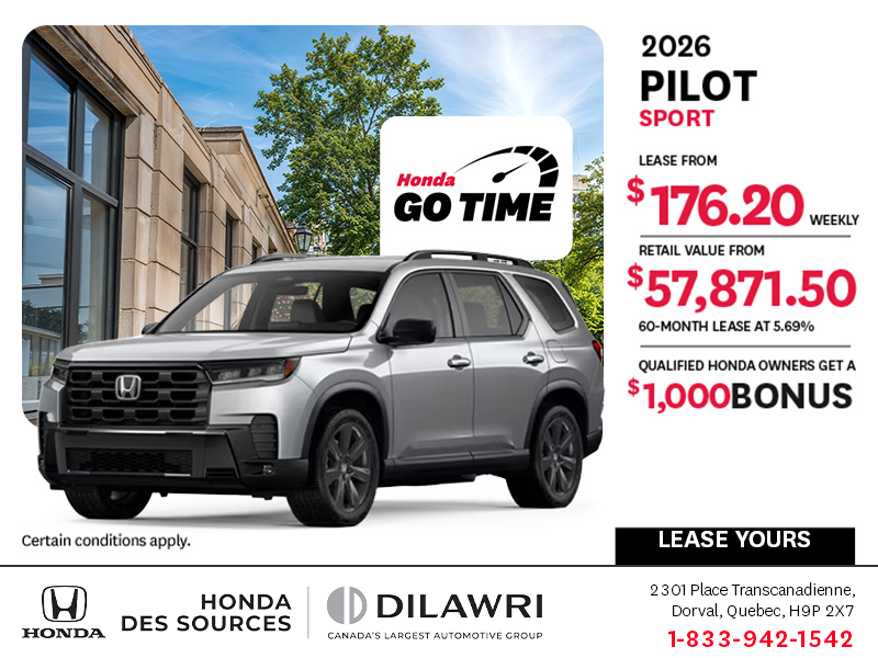 Get the 2026 Honda Pilot!