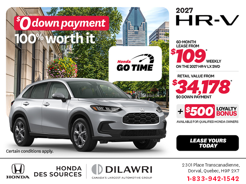Get the 2027 Honda HR-V!