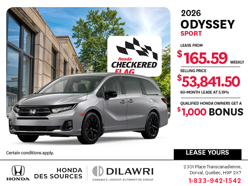 Get the 2026 Honda Odyssey!