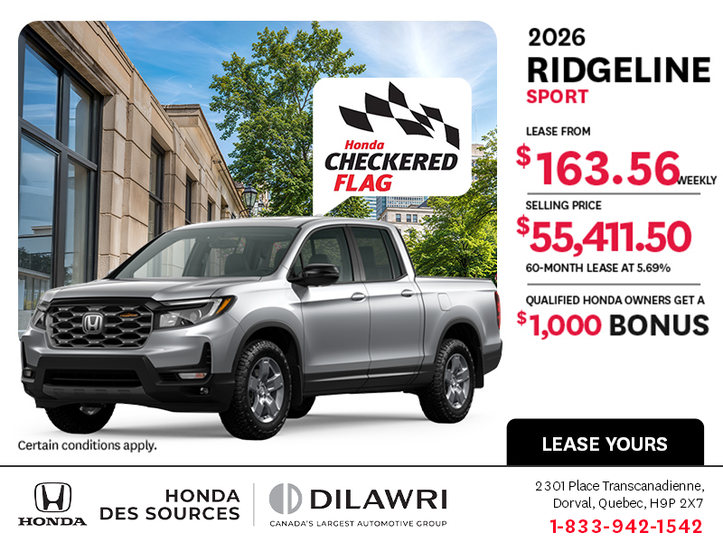 Get the 2026 Honda Ridgeline!