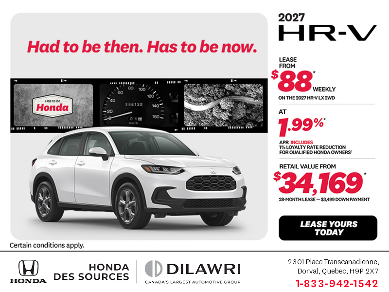 Get the 2027 Honda HR-V!