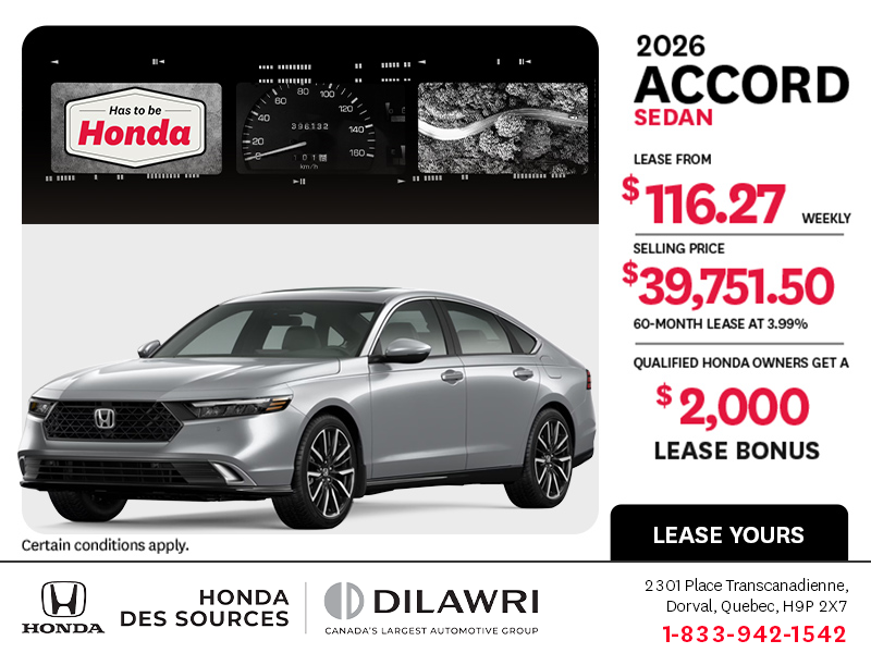 Get the 2026 Honda Accord!