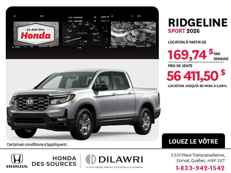 Honda Ridgeline 2026
