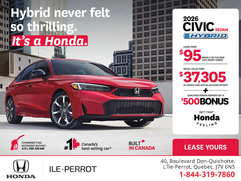 Get the 2026 Honda Civic Sedan Hybrid!