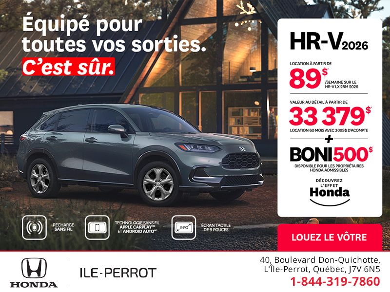 Obtenez le Honda HR-V 2026!