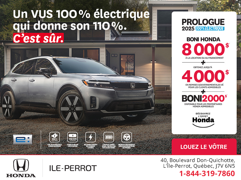 Obtenez le Honda Prologue 2025 !