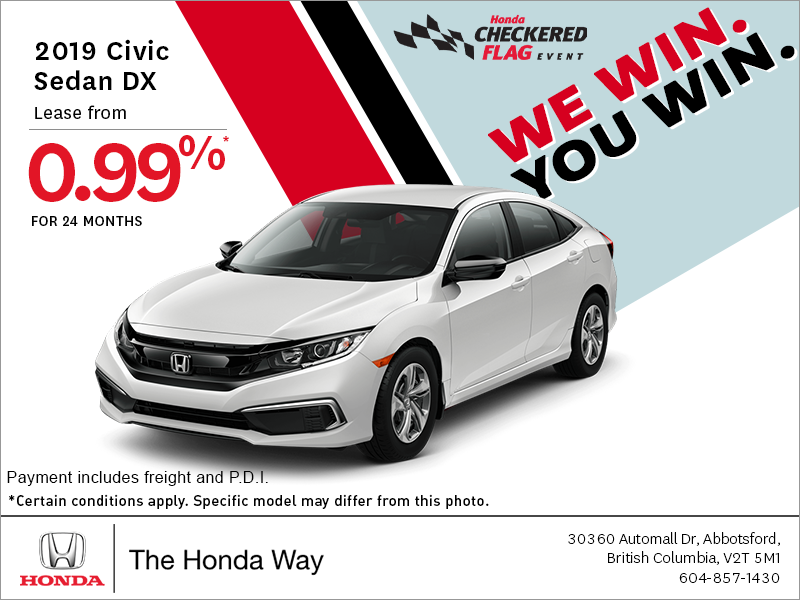 Get the 2019 Honda Civic Today!
