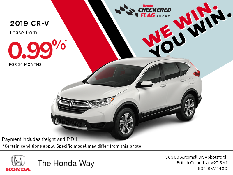 Get the 2019 Honda CR-V Today!