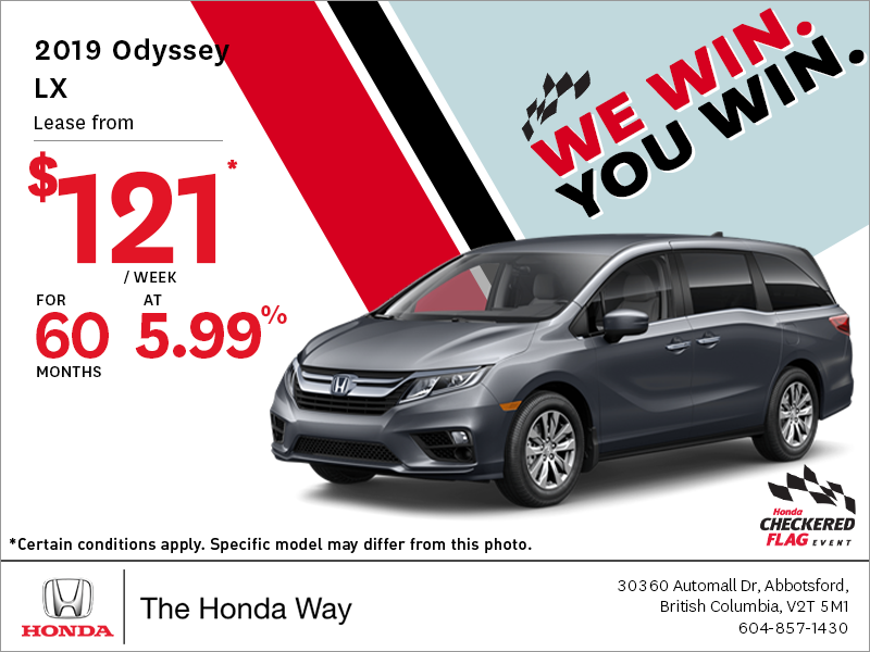 Get the 2019 Honda Odyssey Today!