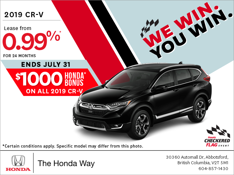 Get the 2019 Honda CR-V Today!
