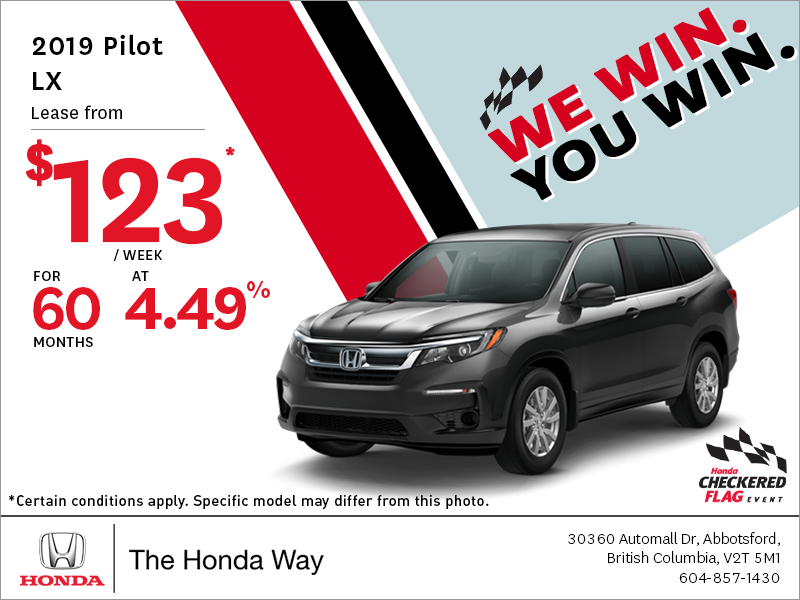 Get the 2019 Honda Pilot Today!
