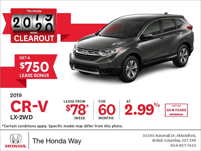 Lease the 2019 Honda CR-V Today!