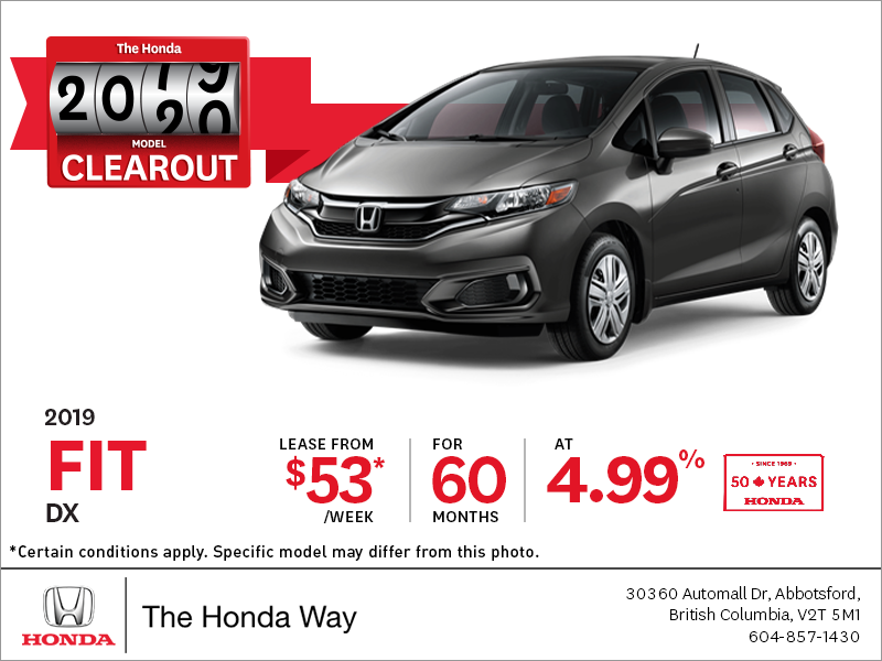 Lease the 2019 Honda Fit Today!