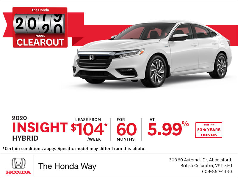 Lease the 2020 Honda Insight!