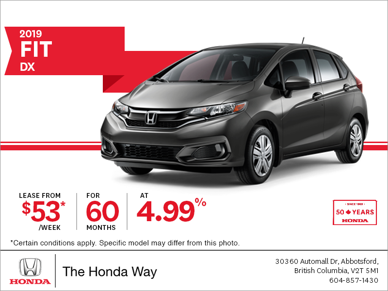 Lease the 2019 Honda Fit Today!