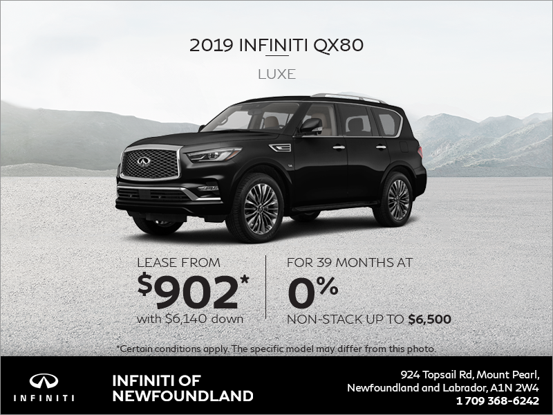 Get a new 2019 INFINITI QX80 today!