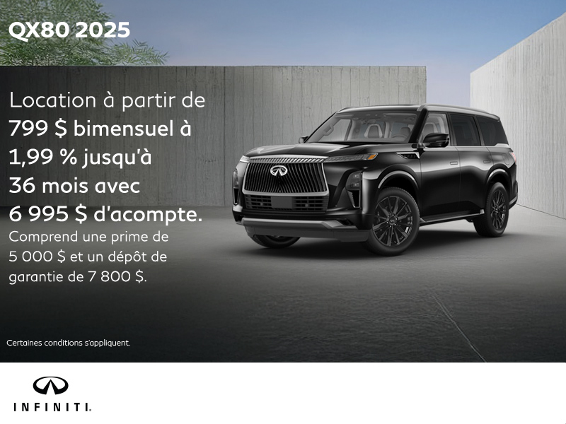 Procurez-vous le INFINITI QX80 2025 !