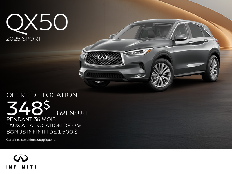 Procurez-vous la INFINITI QX50 2025 !
