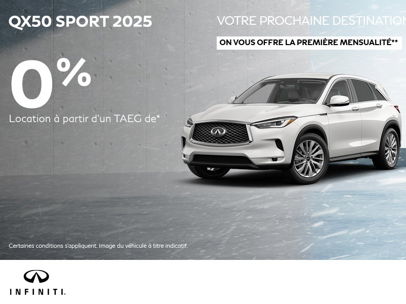 Procurez-vous la INFINITI QX50 2025 !