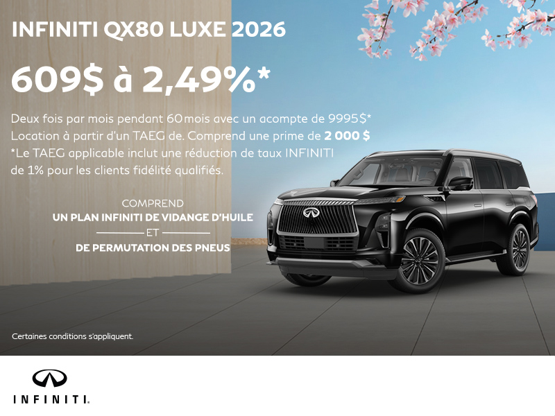 Procurez-vous la INFINITI QX80 2026 !