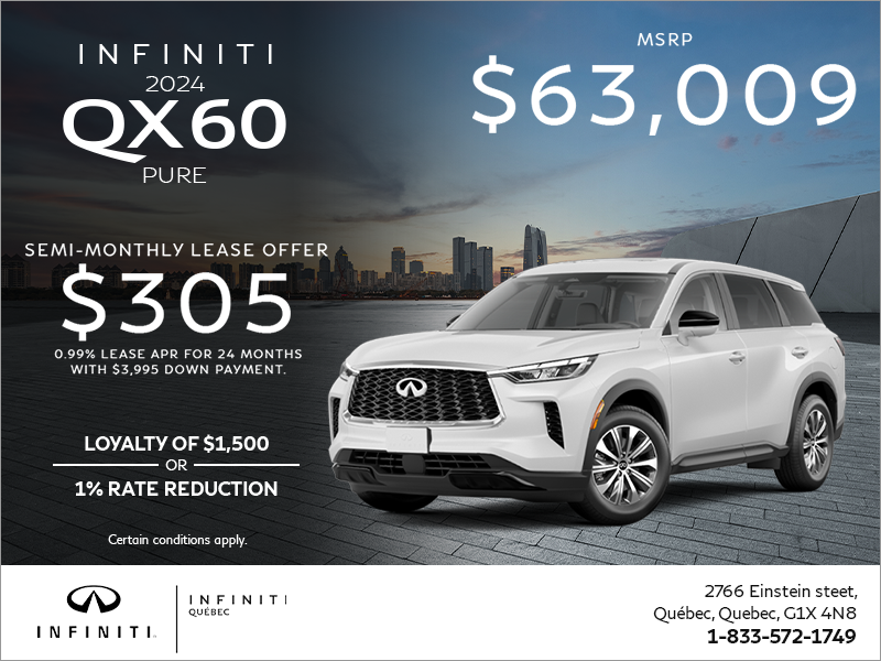 Get the 2024 INFINITI QX60!