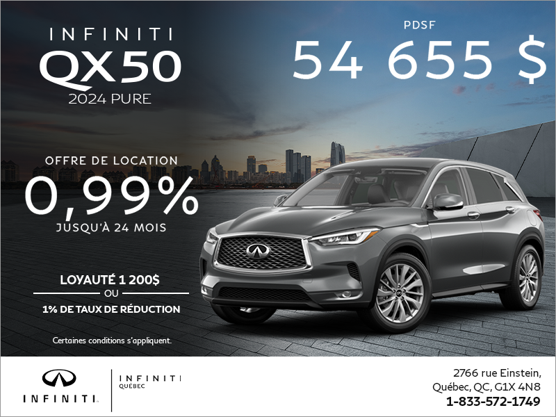 Procurez-vous la INFINITI QX50 2024 !