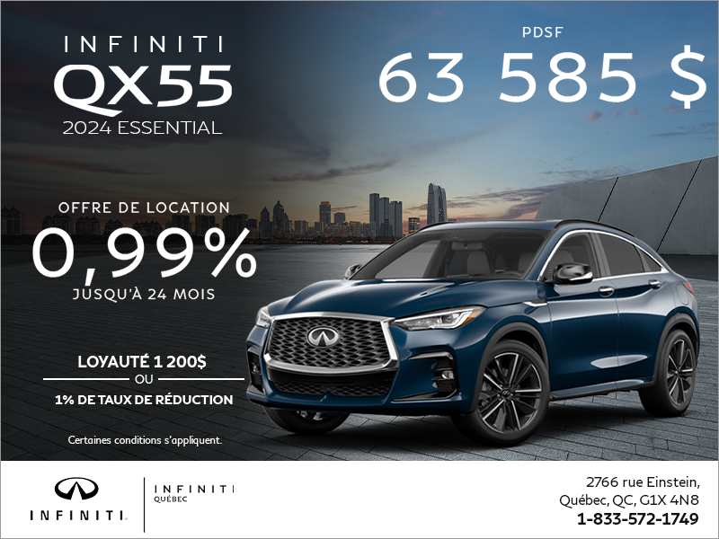 Procurez-vous le INFINITI QX55 2024 !