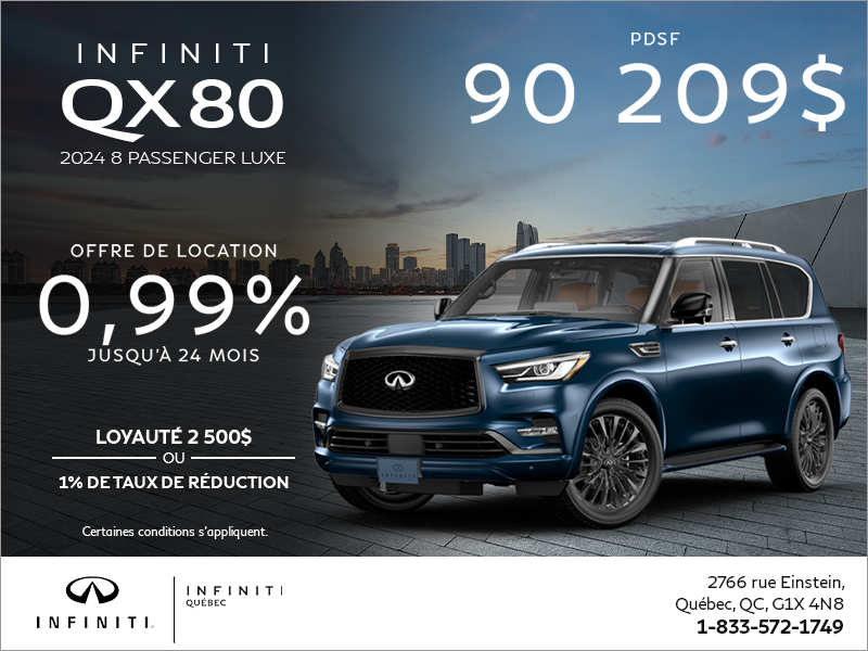 Procurez-vous le INFINITI QX80 2024 !