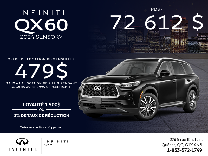 Procurez-vous le INFINITI QX60 2024 !