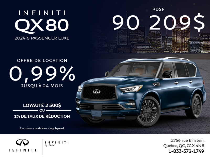 Procurez-vous le INFINITI QX80 2024 !