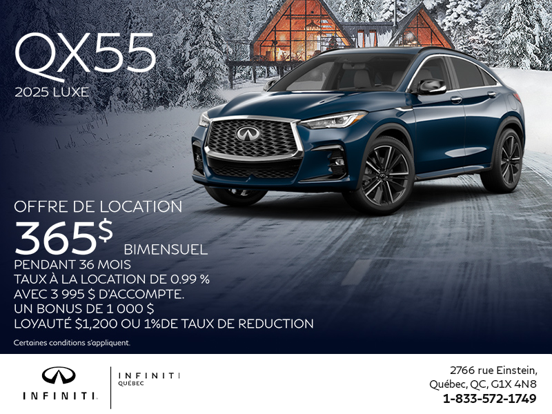 Procurez-vous le INFINITI QX55 2024!