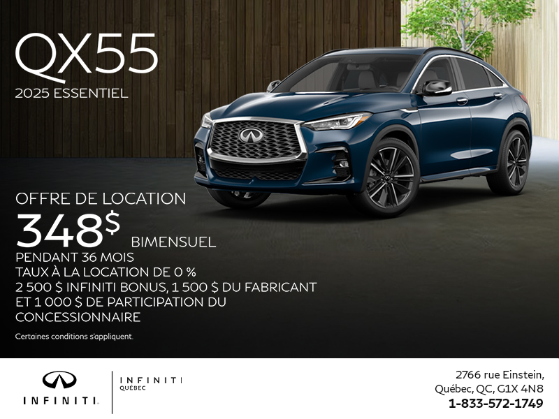 Procurez-vous le INFINITI QX55 2025!