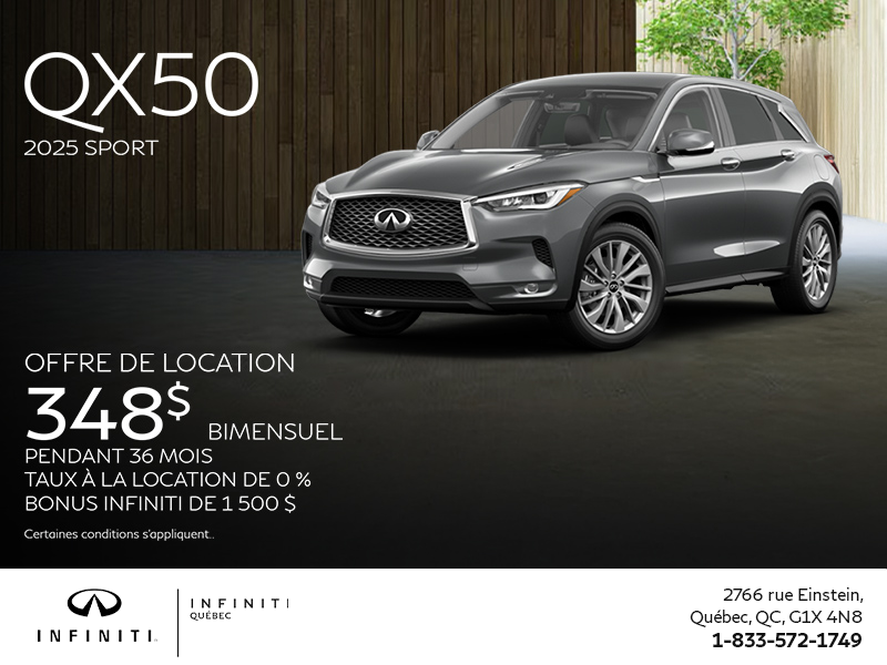 Procurez-vous la INFINITI QX50 2025 !