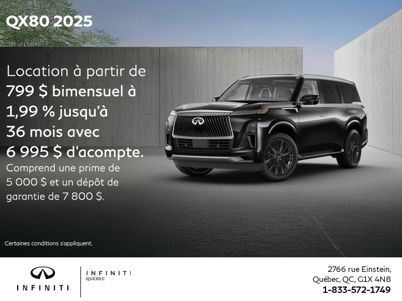 Procurez-vous la INFINITI QX80 2025 !