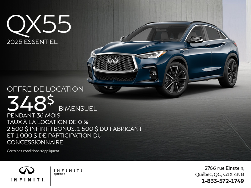 Procurez-vous le INFINITI QX55 2025!