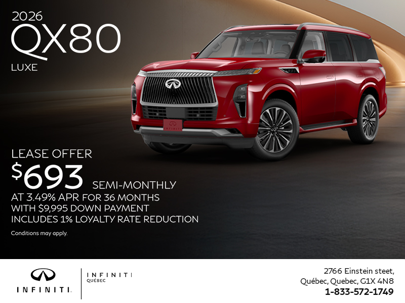 Get the 2026 INFINITI QX80!