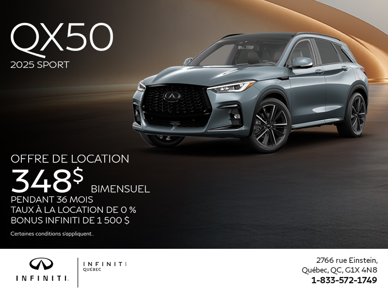 Procurez-vous la INFINITI QX50 2025 !