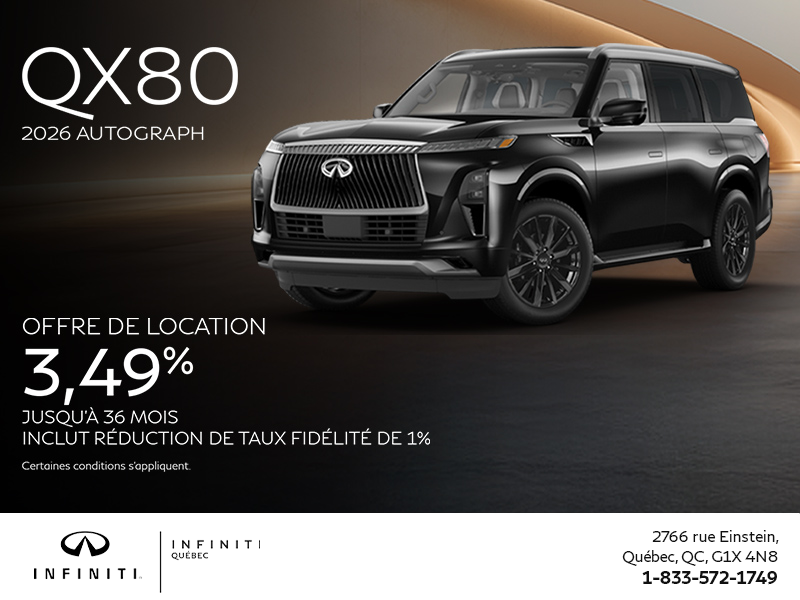 Procurez-vous la INFINITI QX80 2025 !